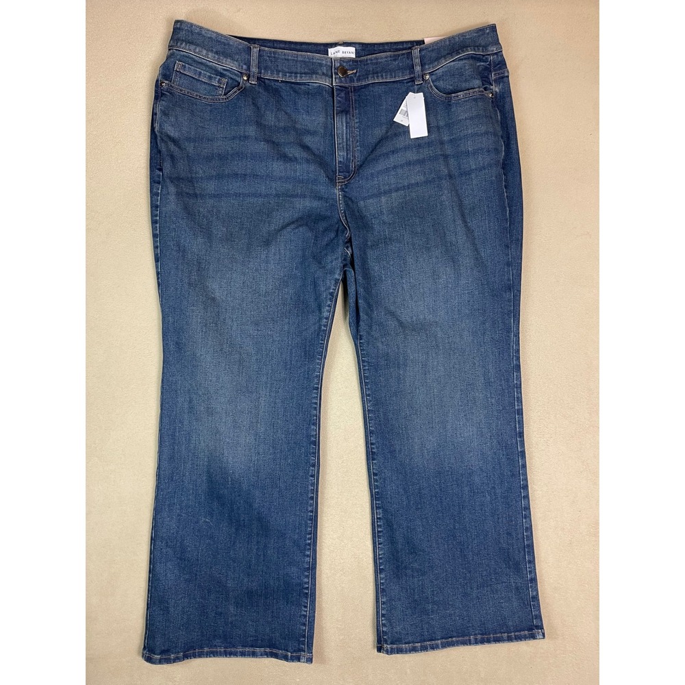 Lane Bryant Women's Plus Size 28 Curvy Fit High Rise‎ Bootcut Dark Wash Jeans